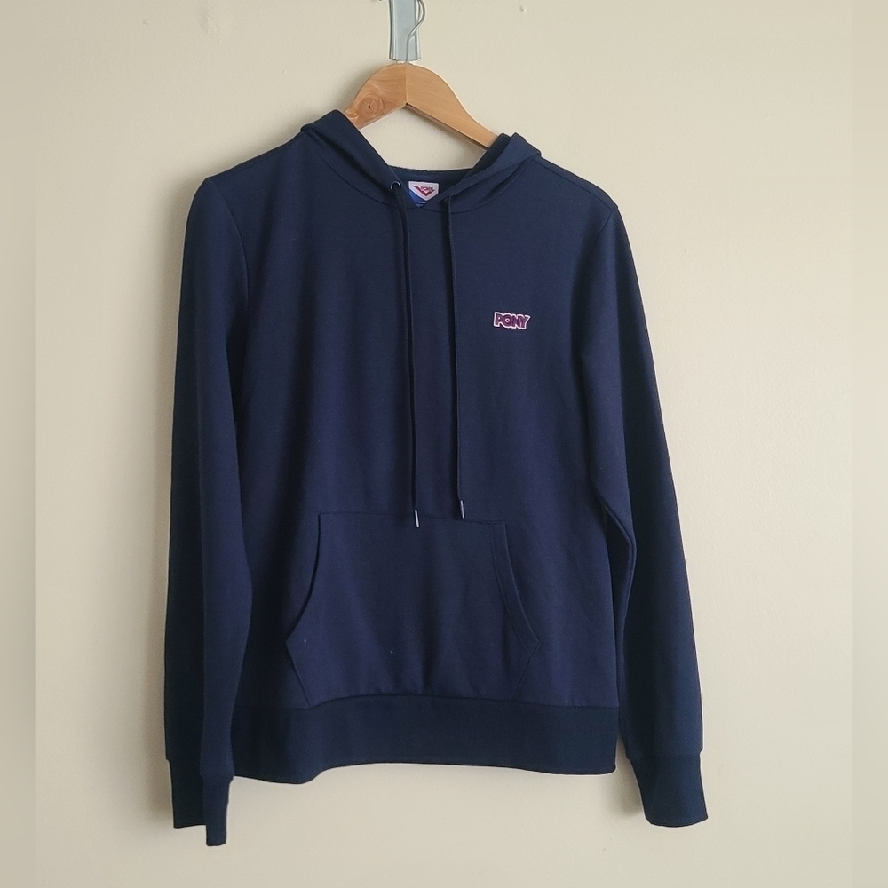 Pony navy hoodie sz l